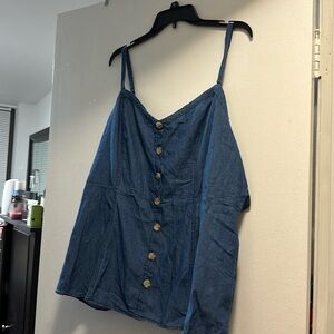 Blue Jean Tank Top with Buttons Size 4/4X/26
